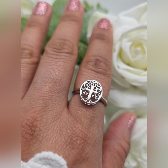 ❤️ LIFE ON THE CROSS STERLING SILVER RING - Picture 7 of 9